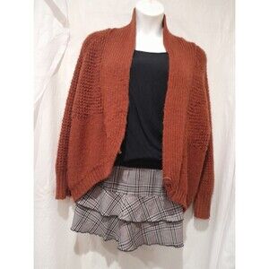 Prana Sweater Cardigan Alpaca Wool  Small Brown